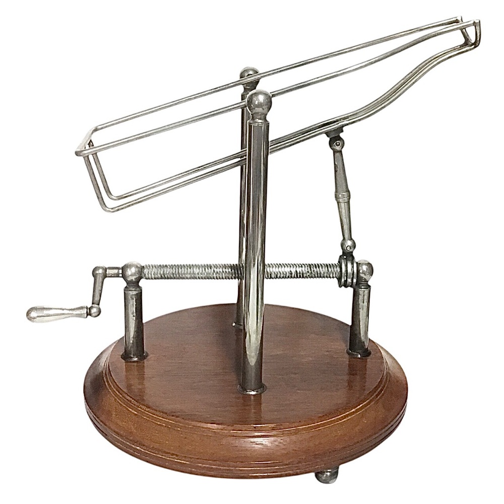 RARE Vintage Silver Plated Mechanical Wine Decanter Cradle and Bottle Pourer